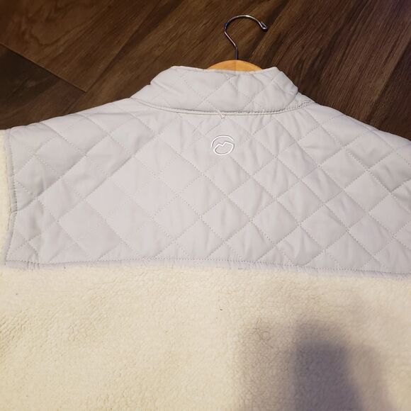 Magellan Outdoors Gray/ Off White Pullover Sherpa Women's Shirt Jacket Sz XXL - Picture 3 of 7
